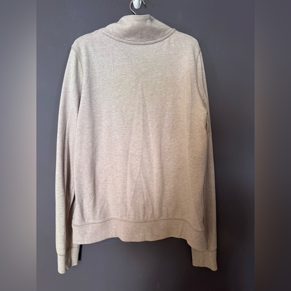 VS PINK VINTAGE 1/2 ZIP CREW SWEATSHIRT BEIGE DOG PUP HEART LOGO HTF RARE LARGE - Picture 7 of 7